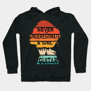 Never Underestimate a Girl with a Guitar Hoodie